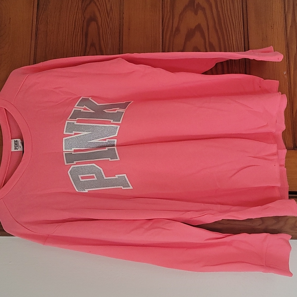 PINK oversized pink long sleeved shirt